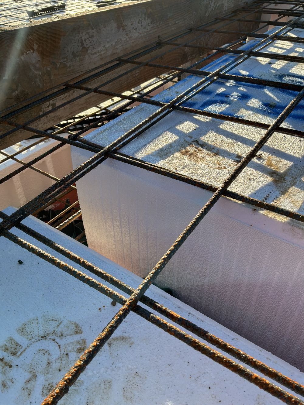 Mesh not tied up level, dipping in places and losing the cover it needs, Gables